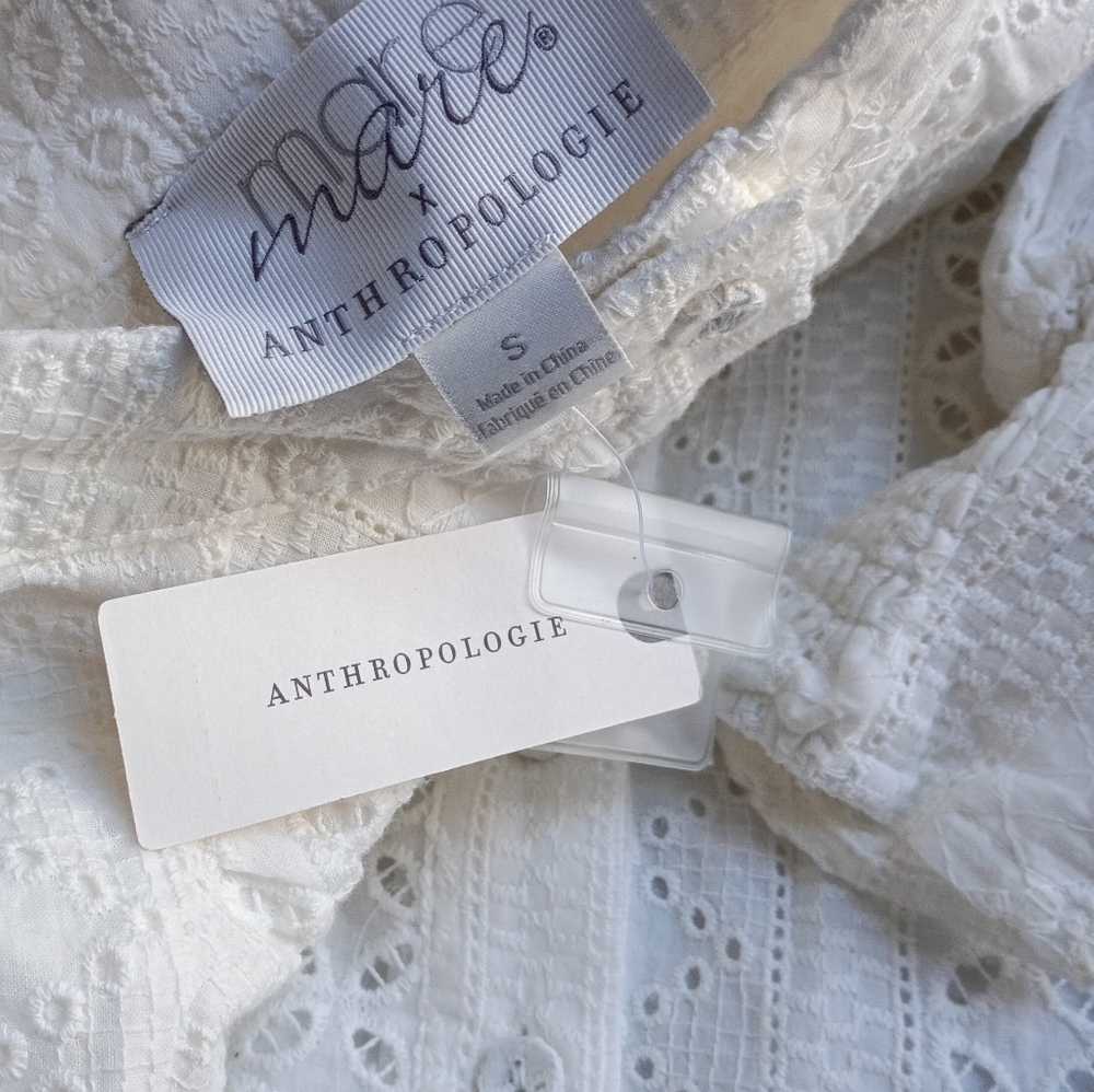 NWT Mare x Anthropologie White Eyelet Women's Dress Size Small - Picture 5 of 8